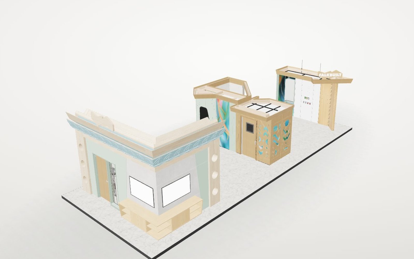 The finished HCD booth model